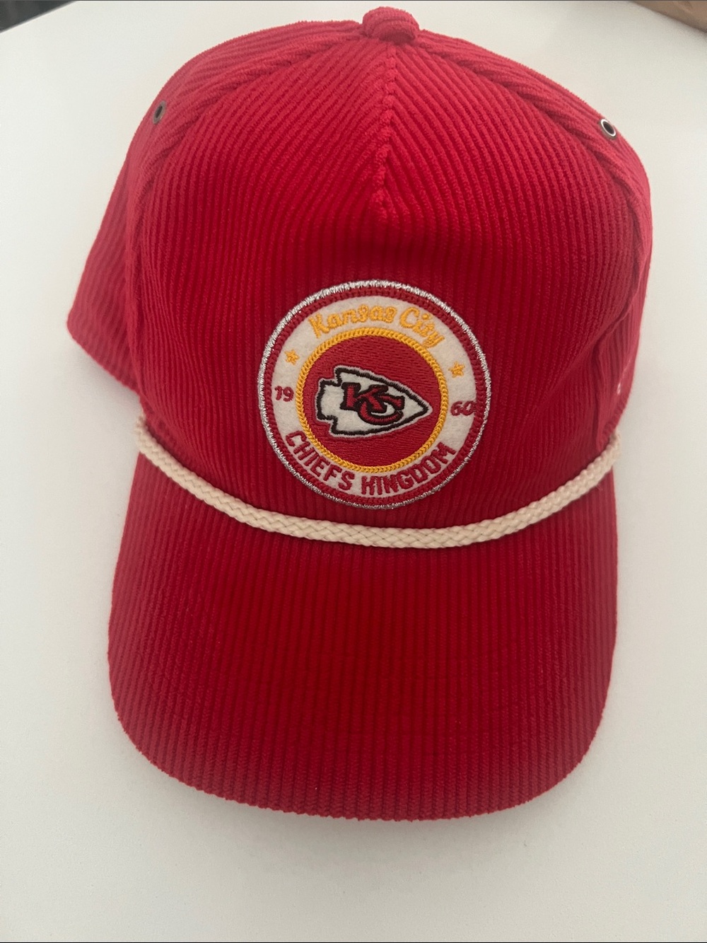 Stoney Clover Lane Kansas City Chiefs Red Corduroy Baseball Cap